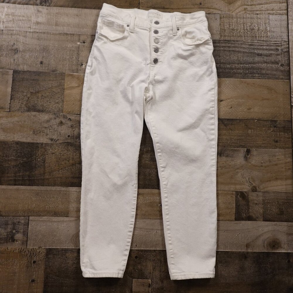 Lucky Brand Jeans Bridgette High Rise Crop White 8/29 – Flawed Fabric Near Fly